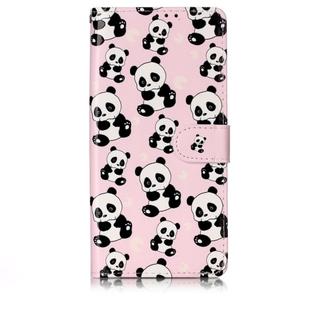 Oil Embossed Coloured Drawing Pattern Horizontal Flip PU Leather Case with Holder & Card Slots & Wallet & Photo Frame For Galaxy S10 5G(Pandas)