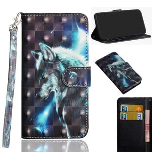 3D Painting Pattern Coloured Drawing Horizontal Flip TPU + PU Leather Case with Holder & Card Slots & Wallet for LG Q60 / K50(Walf)