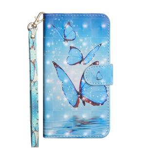 3D Painting Pattern Coloured Drawing Horizontal Flip TPU + PU Leather Case with Holder & Card Slots & Wallet for Xiaomi Redmi Y3(Three Butterfly)
