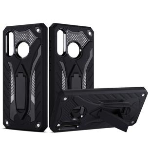 Shockproof TPU + PC Protective Case with Holder For Galaxy A60(Black)