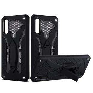 Shockproof TPU + PC Protective Case with Holder For Galaxy A70(Black)