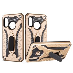 Shockproof TPU + PC Protective Case with Holder For Galaxy A20e(Gold)