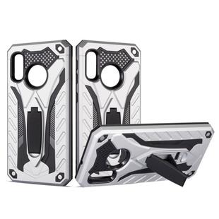 Shockproof TPU + PC Protective Case with Holder For Galaxy A20e(Silver)