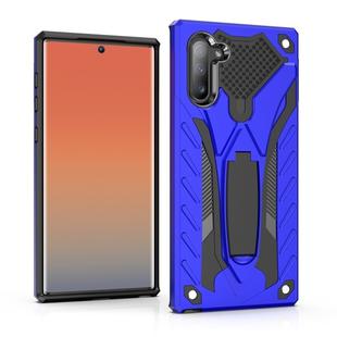 Shockproof TPU + PC Protective Case with Holder For Galaxy Note 10(Blue)
