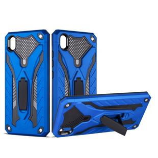 Shockproof TPU + PC Protective Case with Holder For Vivo Y91(Blue)
