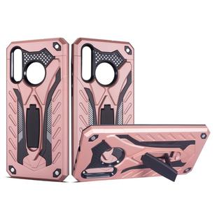 Shockproof TPU + PC Protective Case with Holder For Huawei Nova 4(Rose Gold)