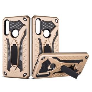 Shockproof TPU + PC Protective Case with Holder For Huawei Y9 Prime (2019)(Gold)