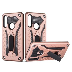 Shockproof TPU + PC Protective Case with Holder For Huawei Y9 Prime (2019)(Rose Gold)