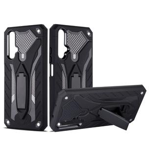 Shockproof TPU + PC Protective Case with Holder For Huawei Honor 20(Black)