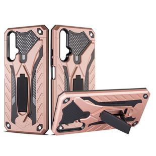Shockproof TPU + PC Protective Case with Holder For Huawei Honor 20(Rose Gold)