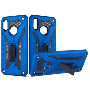 Shockproof TPU + PC Protective Case with Holder For Huawei P Smart (2019)(Blue)