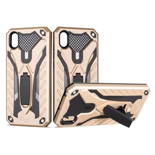 Shockproof TPU + PC Protective Case with Holder For Huawei Y5 (2019)(Gold)