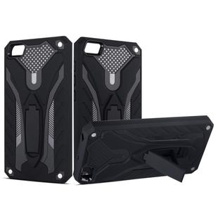 Shockproof TPU + PC Protective Case with Holder For Xiaomi Redmi Go(Black)
