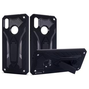 Shockproof TPU + PC Protective Case with Holder For Xiaomi Redmi Note 7(Black)