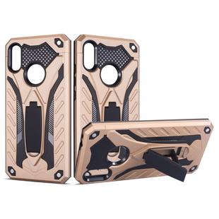 Shockproof TPU + PC Protective Case with Holder For Xiaomi Redmi Note 7(Gold)