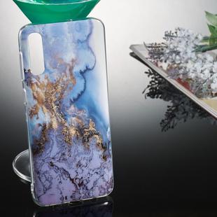 Coloured Drawing Pattern IMD Workmanship Soft TPU Protective Case For Galaxy A50(Sea Blue Marble)