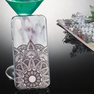 Coloured Drawing Pattern IMD Workmanship Soft TPU Protective Case For Huawei Y5 2019(Mandala Marble)