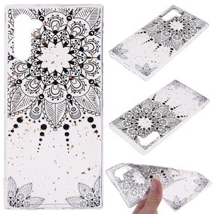 Cartoon Pattern Gold Foil Style Dropping Glue TPU Soft Protective Case for Galaxy Note 10(Datura)
