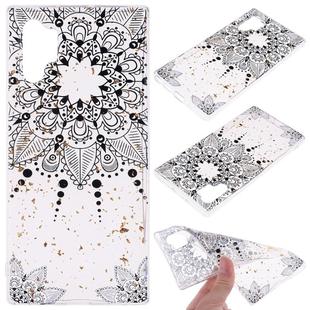 Cartoon Pattern Gold Foil Style Dropping Glue TPU Soft Protective Case for Galaxy Note 10 Pro(Datura)