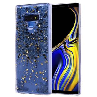 Cartoon Pattern Gold Foil Style Dropping Glue TPU Soft Protective Case for Galaxy Note9(Datura)