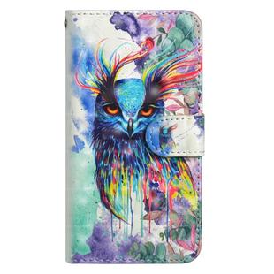 3D Painting Pattern Horizontal Flip TPU + PU Leather Case with Holder & Card Slots & Wallet For Huawei P20 Pro(Watercolor Owl)