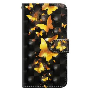 3D Painting Pattern Horizontal Flip TPU + PU Leather Case with Holder & Card Slots & Wallet For Galaxy S10+(Golden Butterfly)