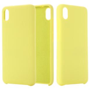 Solid Color Liquid Silicone Dropproof Protective Case for Xiaomi Redmi 7A(Yellow)