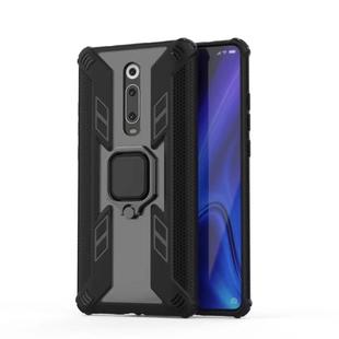 Iron Warrior Shockproof PC + TPU Protective Case with Magnetic Ring Holder for Xiaomi Redmi K20 / 9T(Black)