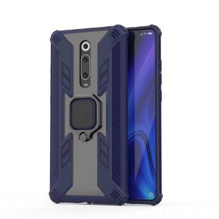 Iron Warrior Shockproof PC + TPU Protective Case with Magnetic Ring Holder for Xiaomi Redmi K20 Pro / 9T Pro(Blue)