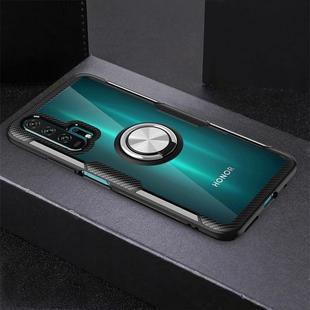 Ultra-thin TPU Protective Case with 360 Degree Rotation Holder for Huawei Honor 20 Pro(Silver Black)