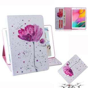 3D Colored Drawing Horizontal Flip Leather Case with Holder & Card Slot & Wallet For Galaxy Tab A 8.0 (2019) / T290 / T295(Purple Orchid)