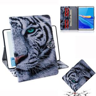 3D Colored Drawing Horizontal Flip Leather Case with Holder & Card Slot & Wallet For Huawei MediaPad M6 8.4 (2019)(Tiger)