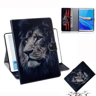 3D Colored Drawing Horizontal Flip Leather Case with Holder & Card Slot & Wallet For Huawei MediaPad M6 8.4 (2019)(Lion)