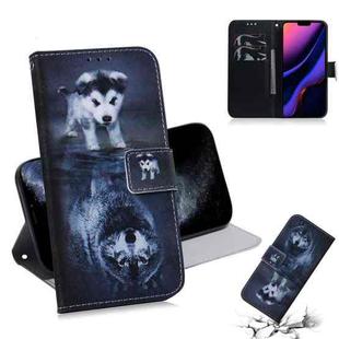 For iPhone 11 Pro 3D Colored Drawing Horizontal Flip Leather Case, with Holder & Card Slot & Wallet (Wolf and Dog)