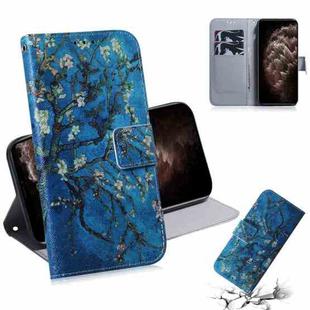 For iPhone 11 Pro Max 3D Colored Drawing Horizontal Flip Leather Case, with Holder & Card Slot & Wallet (Apricot Flower)