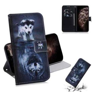 For iPhone 11 Pro Max 3D Colored Drawing Horizontal Flip Leather Case, with Holder & Card Slot & Wallet (Wolf and Dog)