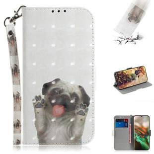 3D Colored Drawing Horizontal Flip Leather Case, with Holder & Card Slot & Wallet For Galaxy Note 10(Pug)