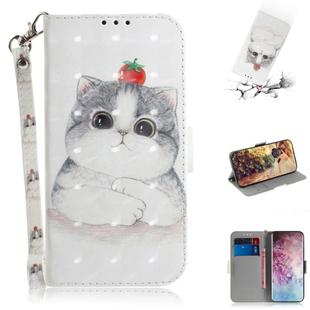 3D Colored Drawing Horizontal Flip Leather Case, with Holder & Card Slot & Wallet For Galaxy Note 10 Plus(Cute Cat)