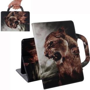 3D Colored Drawing Horizontal Flip Leather Case, with Holder & Card Slot & Wallet & Handle For Huawei MediaPad M6 10.8(Lion)