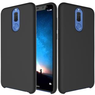 Solid Color Liquid Silicone Dropproof Protective Case for Huawei Mate 10 Lite(Black)