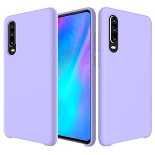 Solid Color Liquid Silicone Dropproof Protective Case for Huawei P30(Purple)