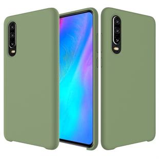 Solid Color Liquid Silicone Dropproof Protective Case for Huawei P30(Green)