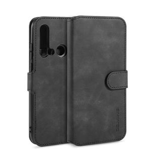 DG.MING Retro Oil Side Horizontal Flip Case with Holder & Card Slots & Wallet for Huawei P20 Lite 2019 / Nova 5i(Black)