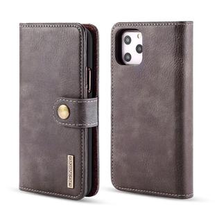 For iPhone 11 Pro DG.MING Crazy Horse Texture Flip Detachable Magnetic Leather Case with Holder & Card Slots & Wallet (Grey)