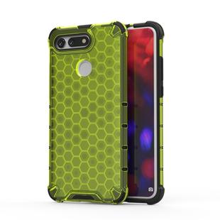 Shockproof Honeycomb PC + TPU Case for Huawei Honor V20(Green)