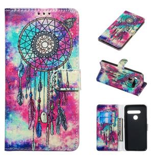 Colored Drawing Marble Pattern Horizontal Flip PU Leather Case with Holder & Card Slots & Wallet For LG G8 ThinQ / G8(Butterfly Wind Chimes)