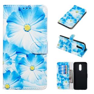 Colored Drawing Marble Pattern Horizontal Flip PU Leather Case with Holder & Card Slots & Wallet For LG Stylo 5(Orchid)