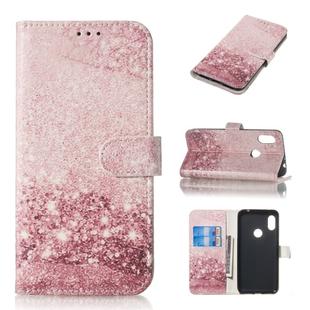 Colored Drawing Marble Pattern Horizontal Flip PU Leather Case with Holder & Card Slots & Wallet For Xiaomi Redmi Note 6 Pro(Rose Gold)