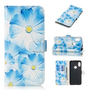 Colored Drawing Marble Pattern Horizontal Flip PU Leather Case with Holder & Card Slots & Wallet For Xiaomi Redmi Note 6 Pro(Orchid)