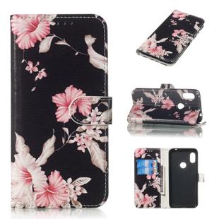 Colored Drawing Marble Pattern Horizontal Flip PU Leather Case with Holder & Card Slots & Wallet For Xiaomi Redmi Note 6 Pro(Azalea)